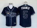 Men's Tampa Bay Rays Wander Franco #5 Navy Replica Baseball Jerseys