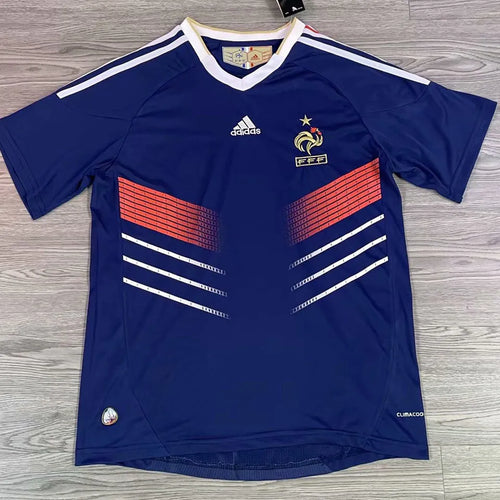 2010 France Home Blue Retro Soccer Jersey Back