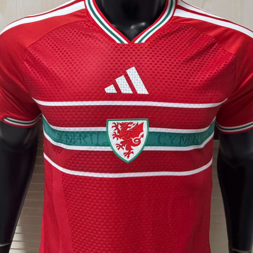 2026/27 Wales Home Red Player Version Soccer Jersey Detail 1