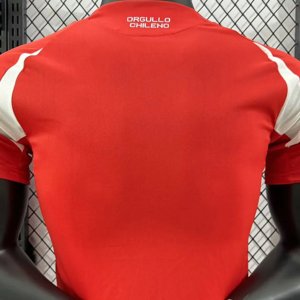 2024/25 Chile Home Red Player Version Soccer Jersey Back