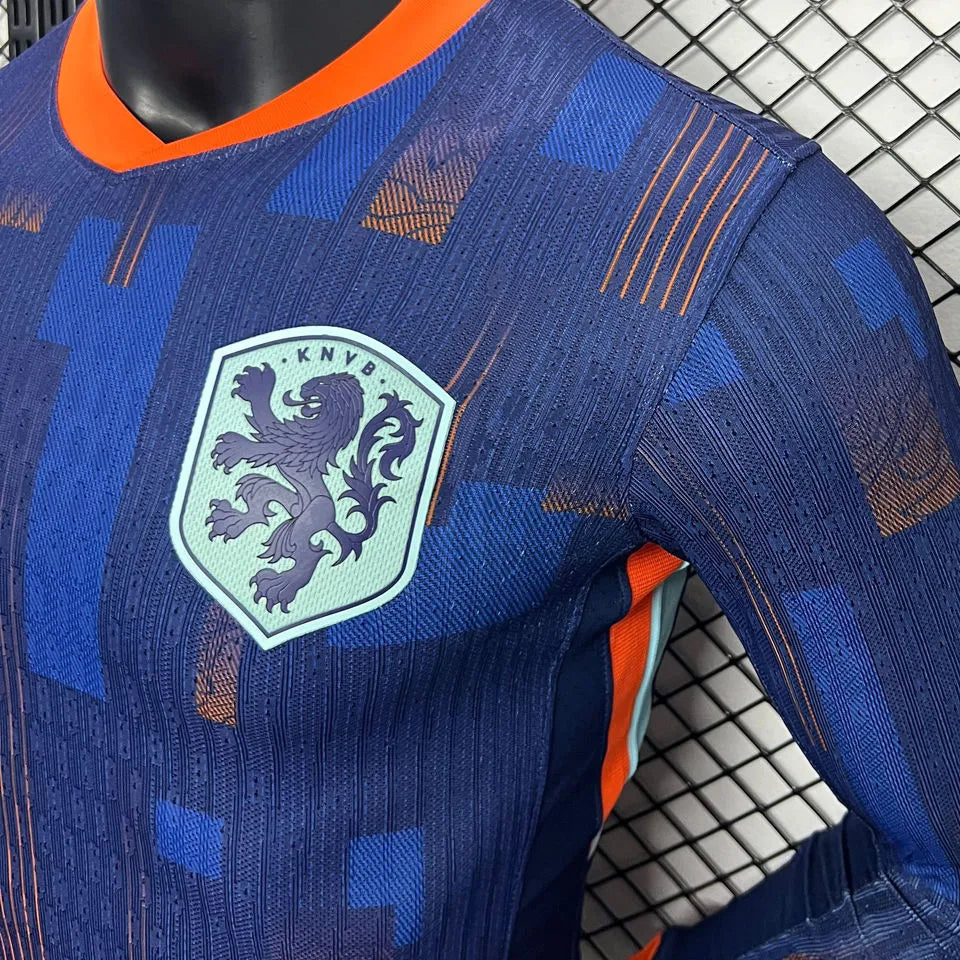 2024/25 NL Away Blue Player Version Long Sleeve Jersey Detail 4