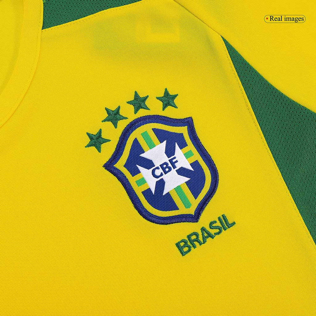 Brazil RONALDINHO #11 Home Soccer Jersey Retro 2002/03 Image 4