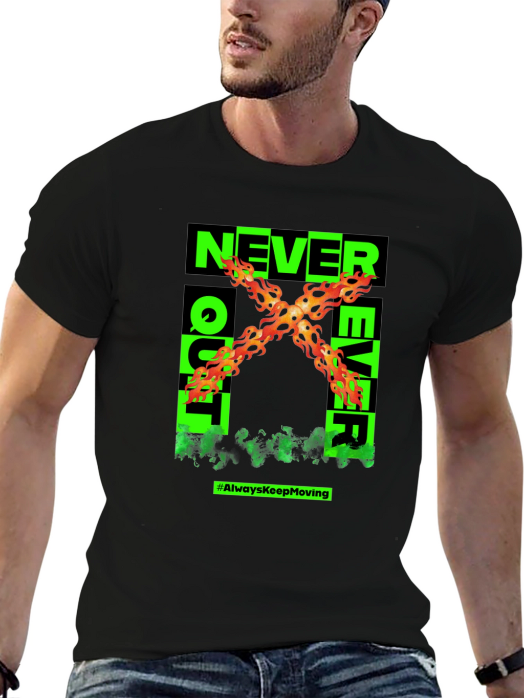 Never Quit Ever Graphic T-Shirt