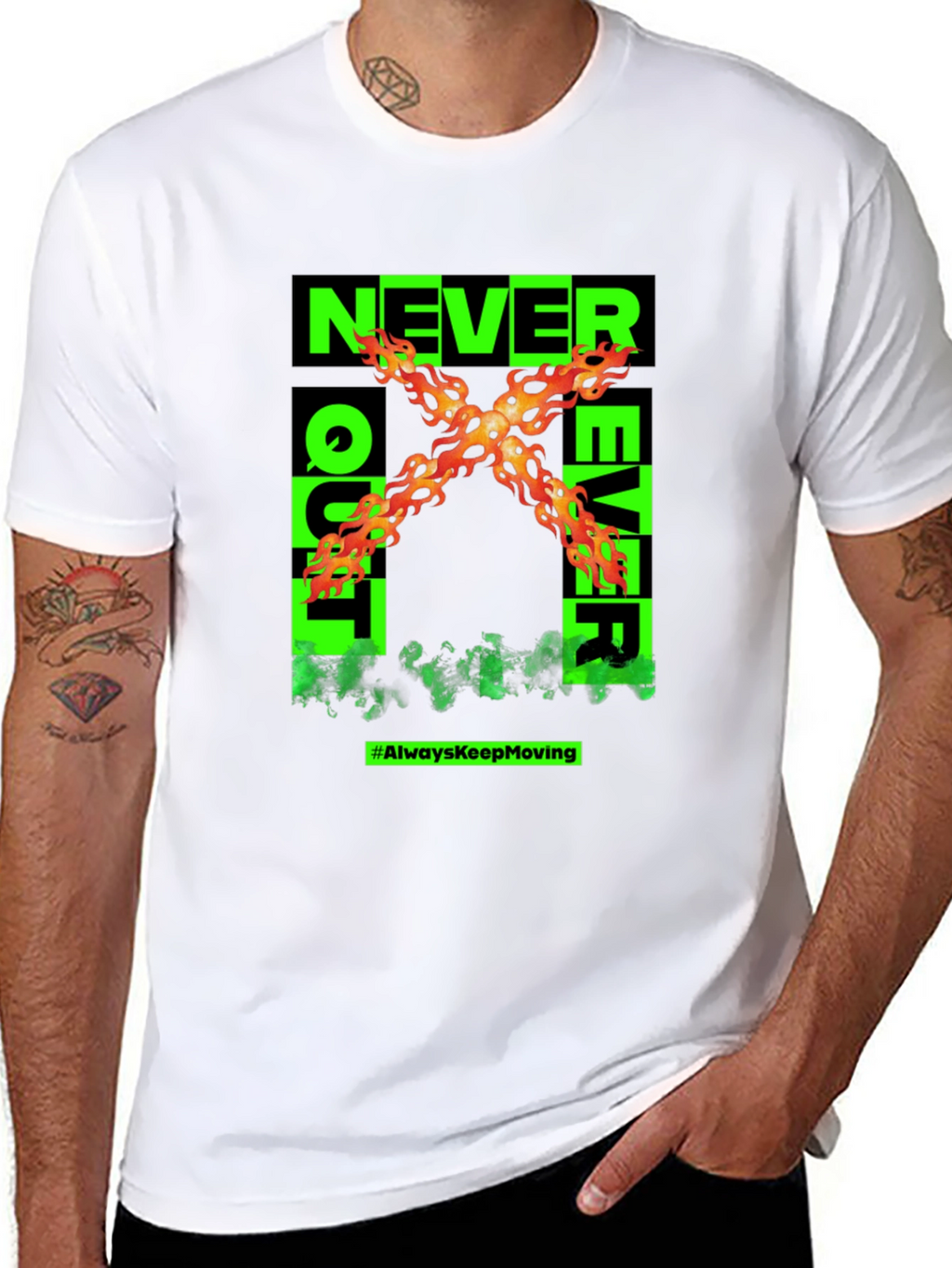 Never Quit Ever Graphic T-Shirt