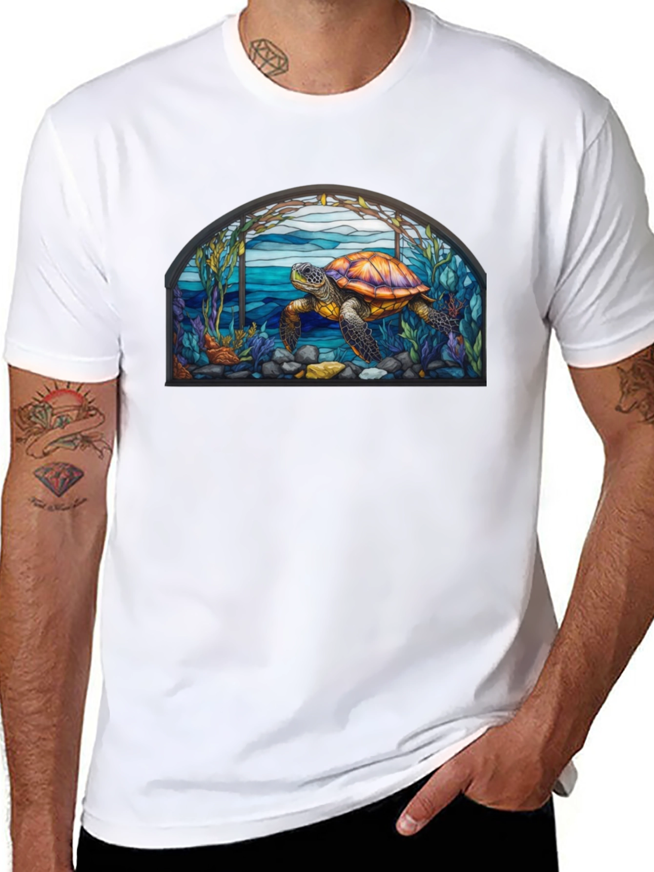 Turtle Stained Glass T-Shirt