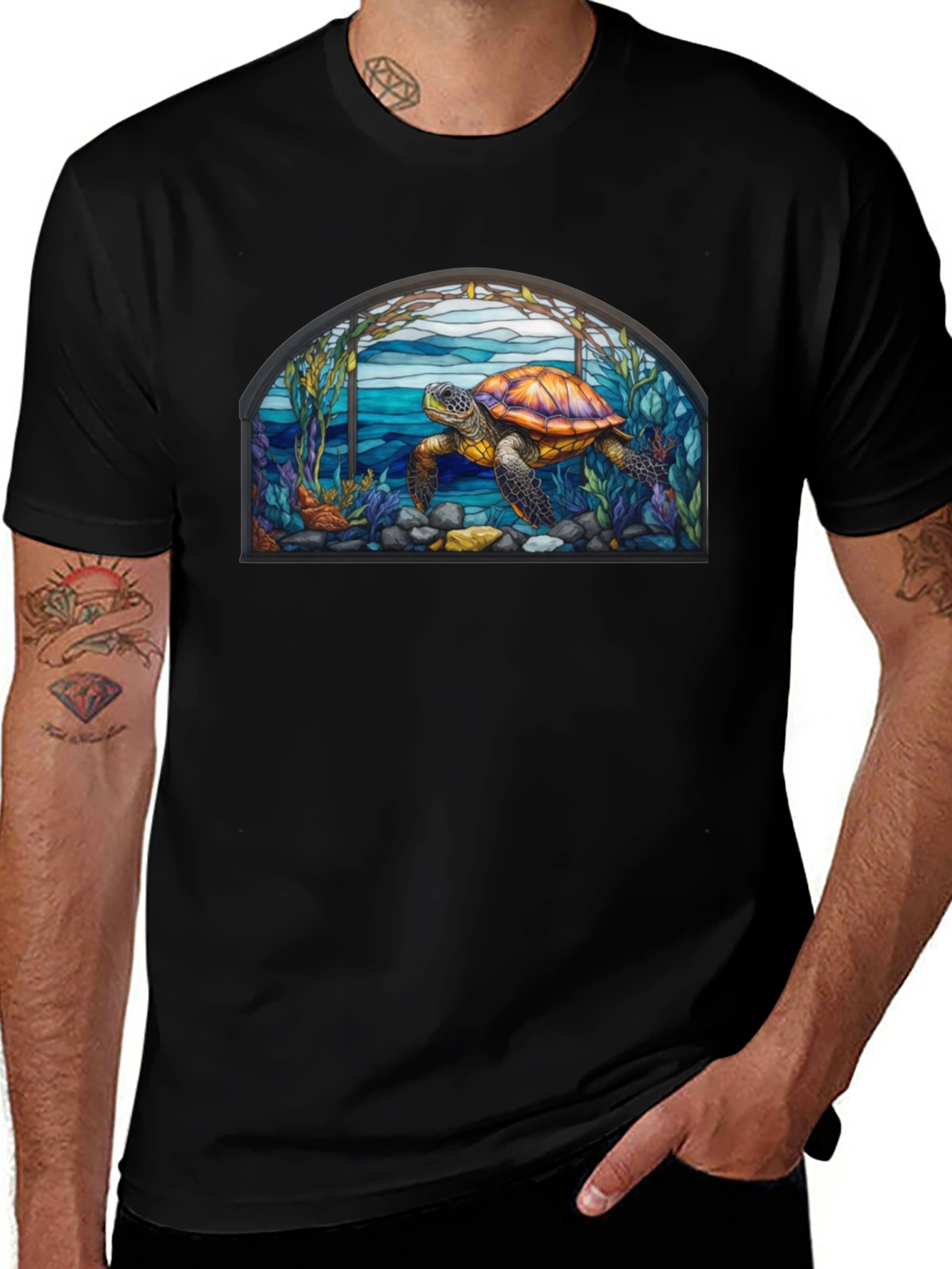 Turtle Stained Glass T-Shirt