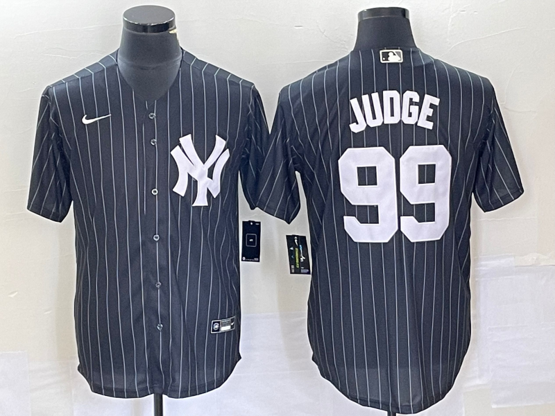 Men's New York Yankees Aaron Judge #99 Black Replica Player Jerseys