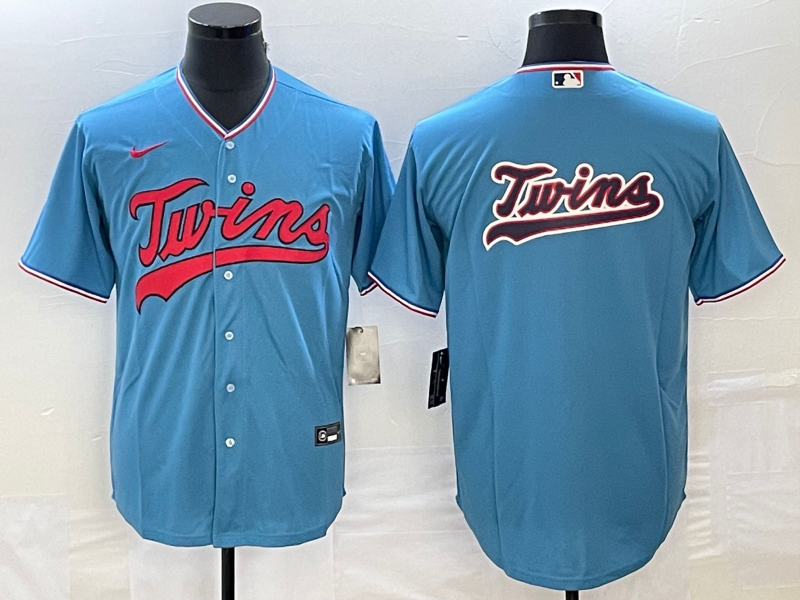 Men's Minnesota Twins Blue Replica Player Logo Jerseys