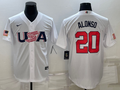 Men's 2023 World Baseball Classic #20 Pete Alonso USA White Jerseys