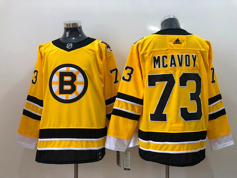 Men's Boston Bruins Charlie McAvoy #73 Yellow Replica Player Jerseys