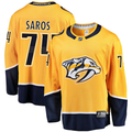 Men's Nashville Predators Juuse Saros #74 Gold Breakaway Player Jerseys