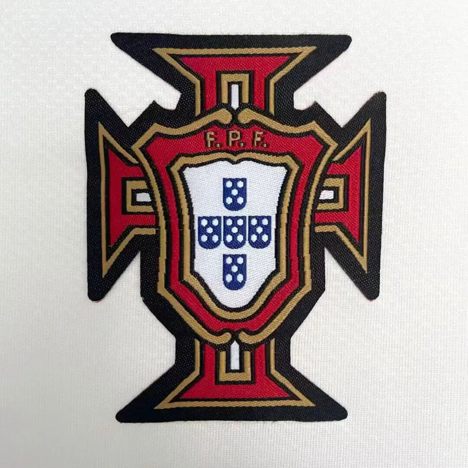 2006 Portugal Third White Retro Soccer Jersey Detail 1