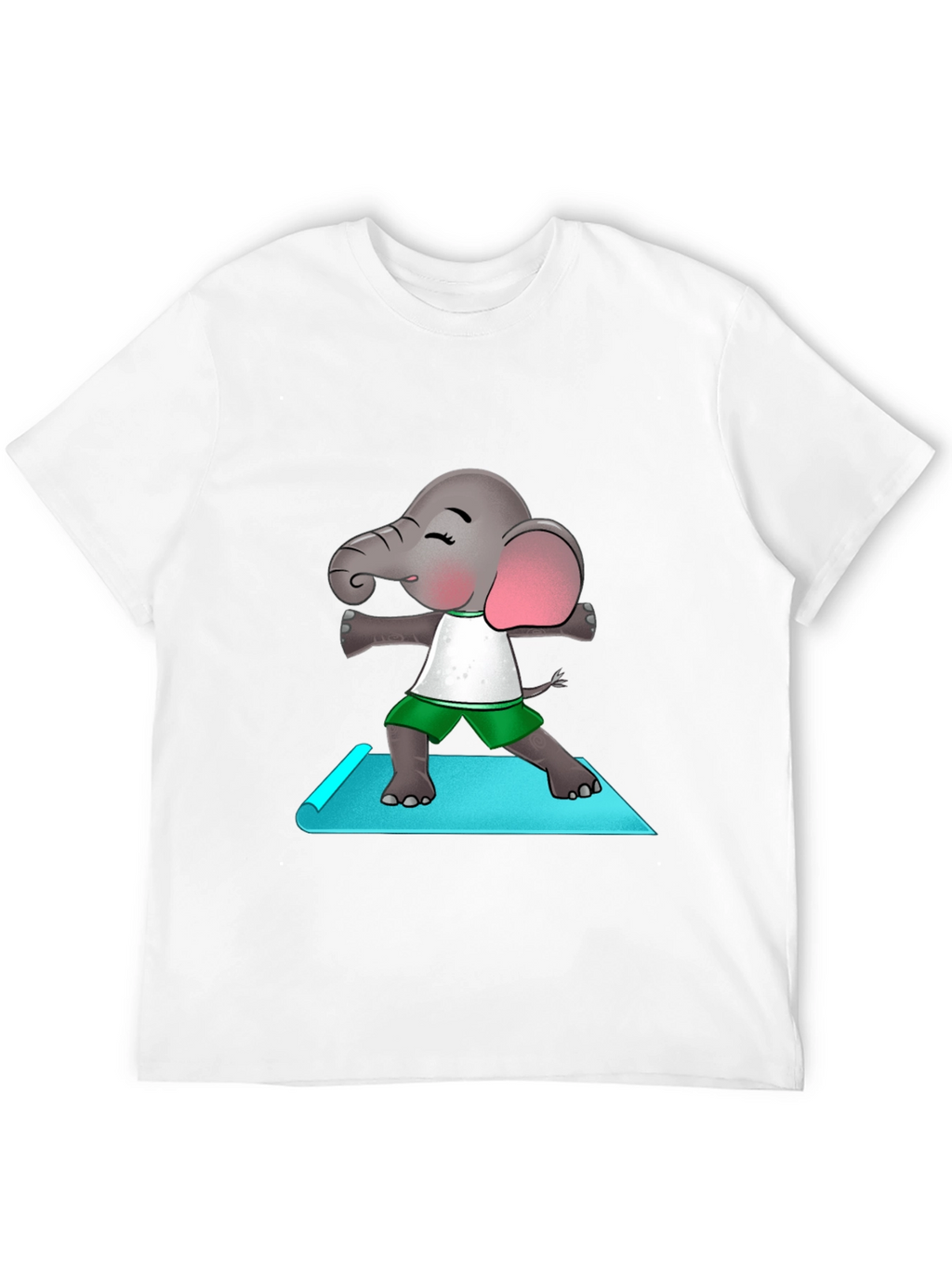Yoga Elephant Mens Black T-Shirt