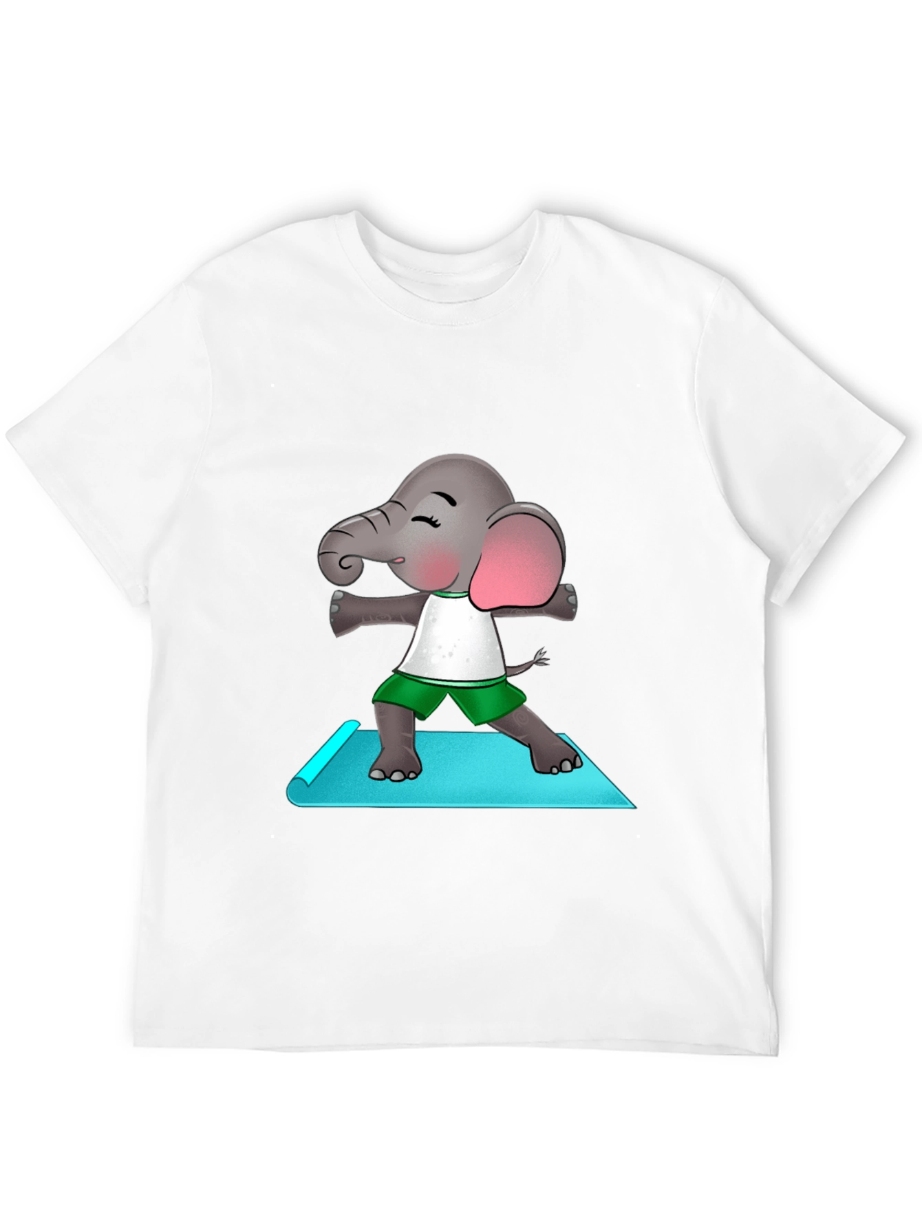 Yoga Elephant Mens Black T-Shirt