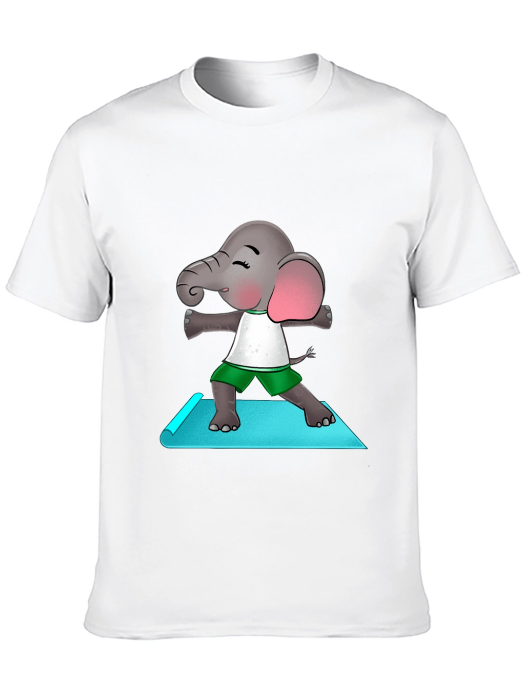 Yoga Elephant Mens Black T-Shirt