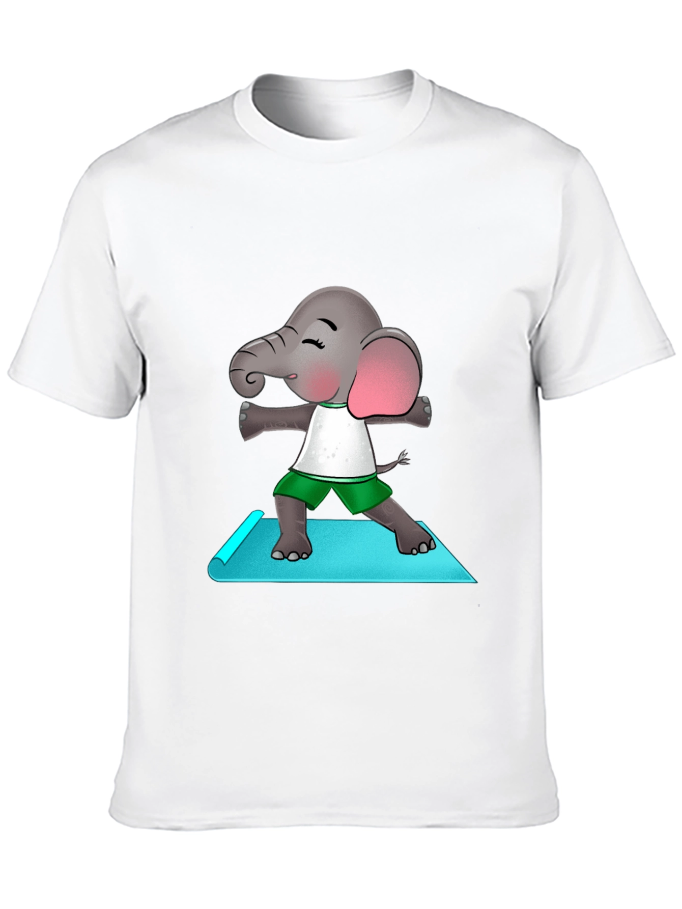 Yoga Elephant Mens Black T-Shirt