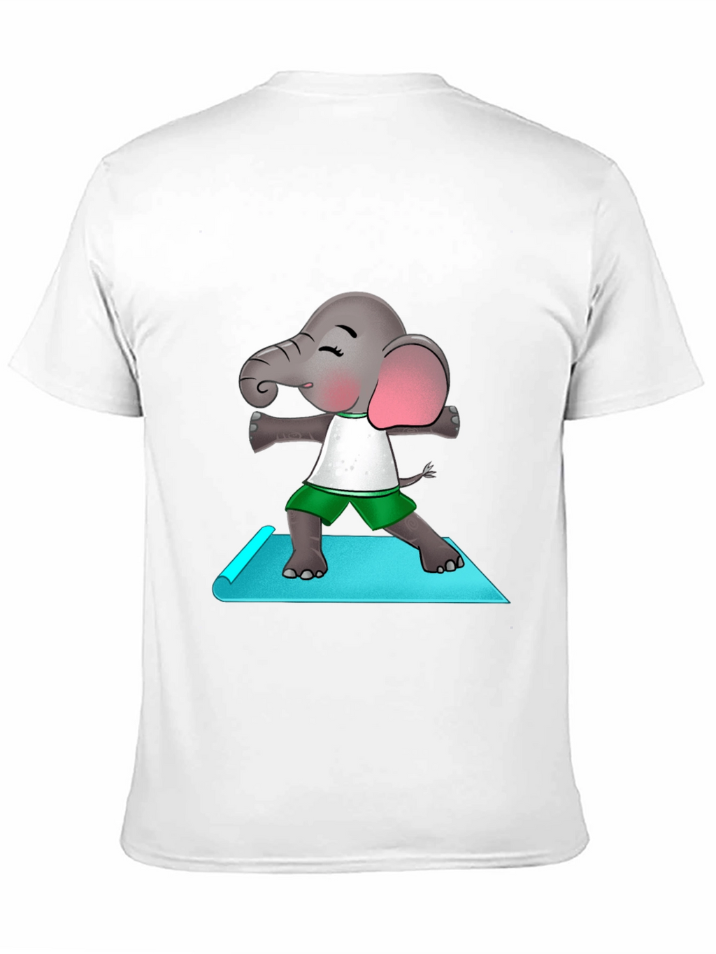 Yoga Elephant Mens Black T-Shirt