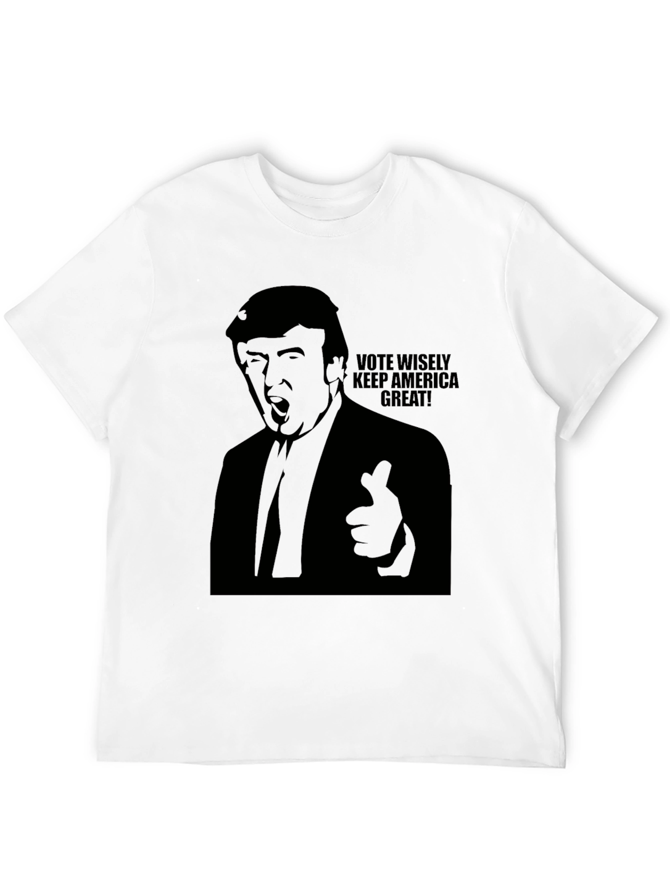 Vote Wisely Trump Graphic Tee - Mens Black T-Shirt