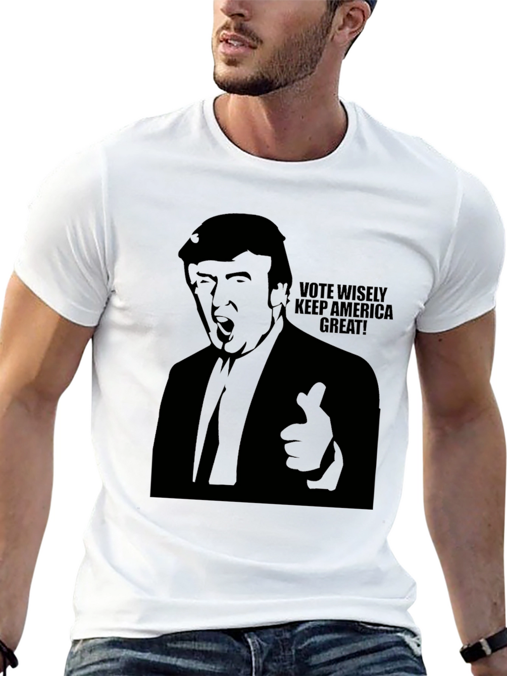 Vote Wisely Trump Graphic Tee - Mens Black T-Shirt