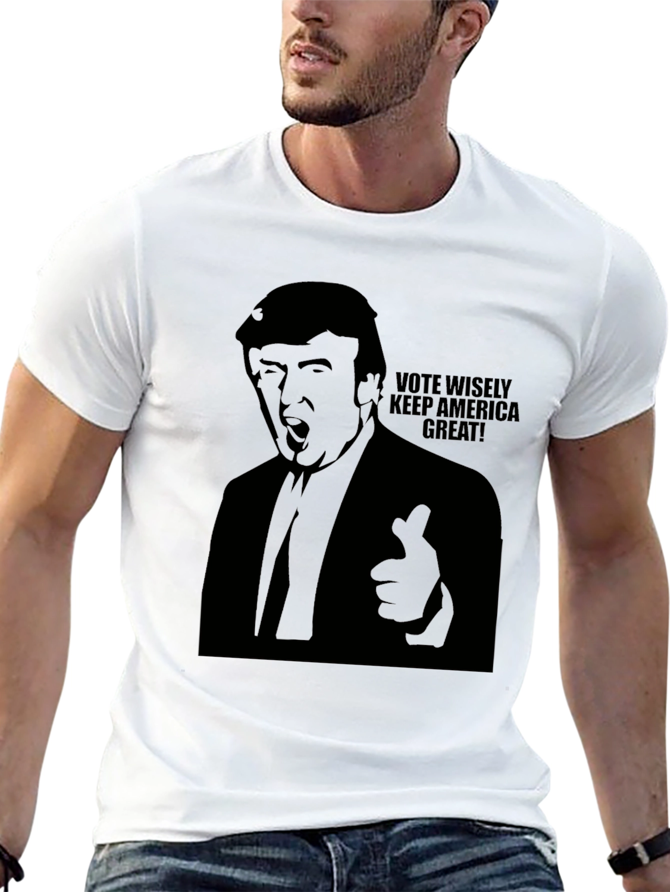 Vote Wisely Trump Graphic Tee - Mens Black T-Shirt