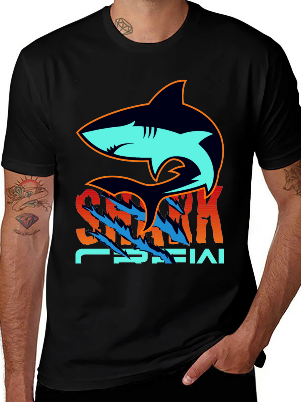Cool Shark Graphic Print Tee