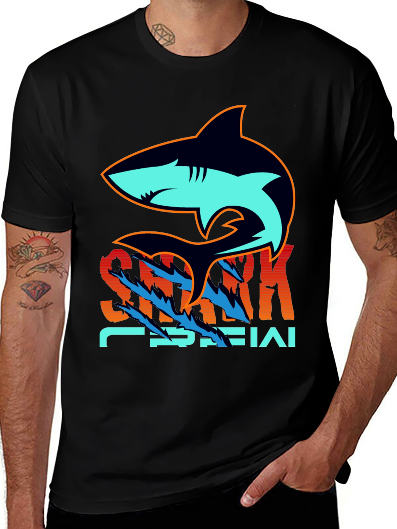 Cool Shark Graphic Print Tee