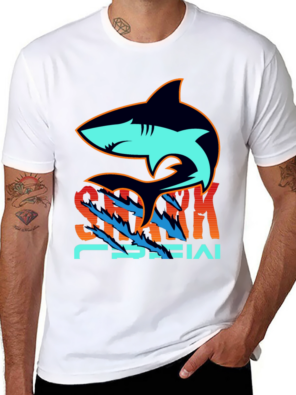 Cool Shark Graphic Print Tee