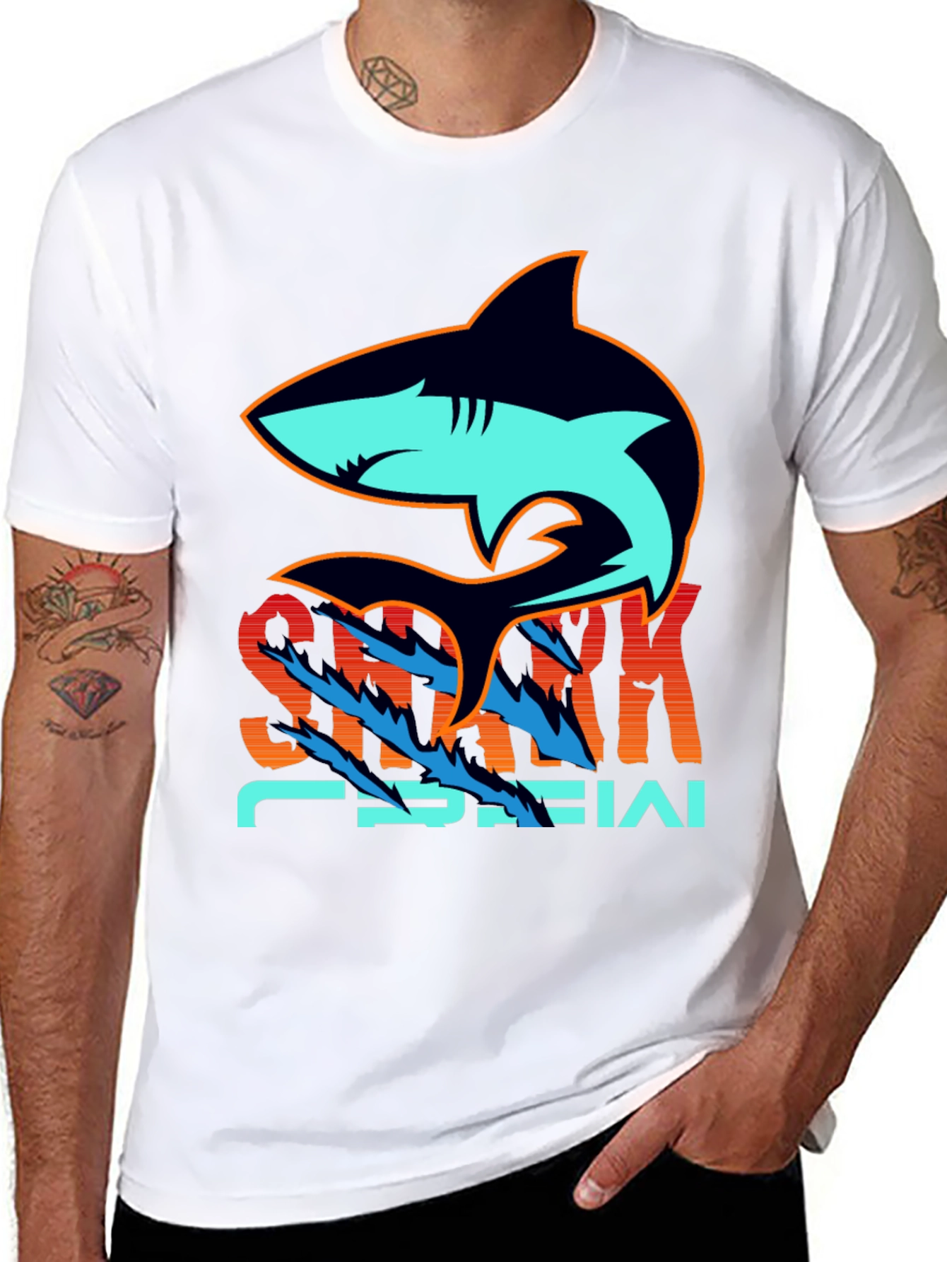 Cool Shark Graphic Print Tee