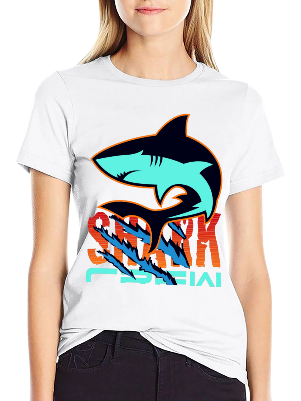Cool Shark Graphic Print Tee