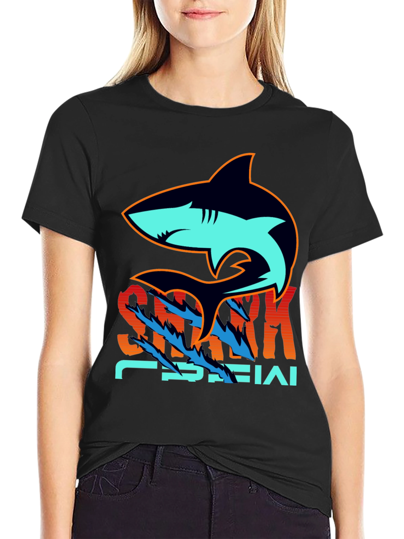 Cool Shark Graphic Print Tee