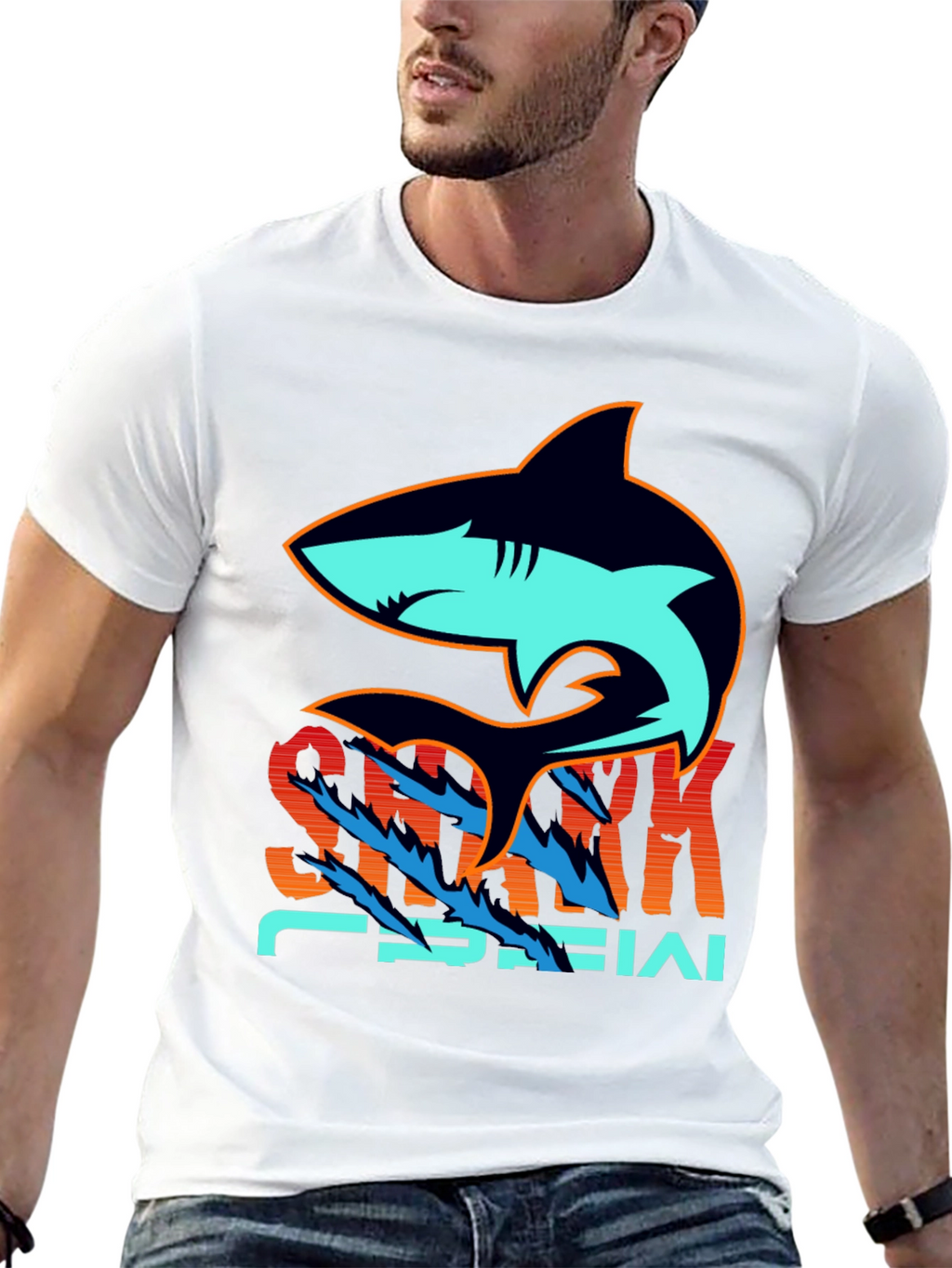 Cool Shark Graphic Print Tee