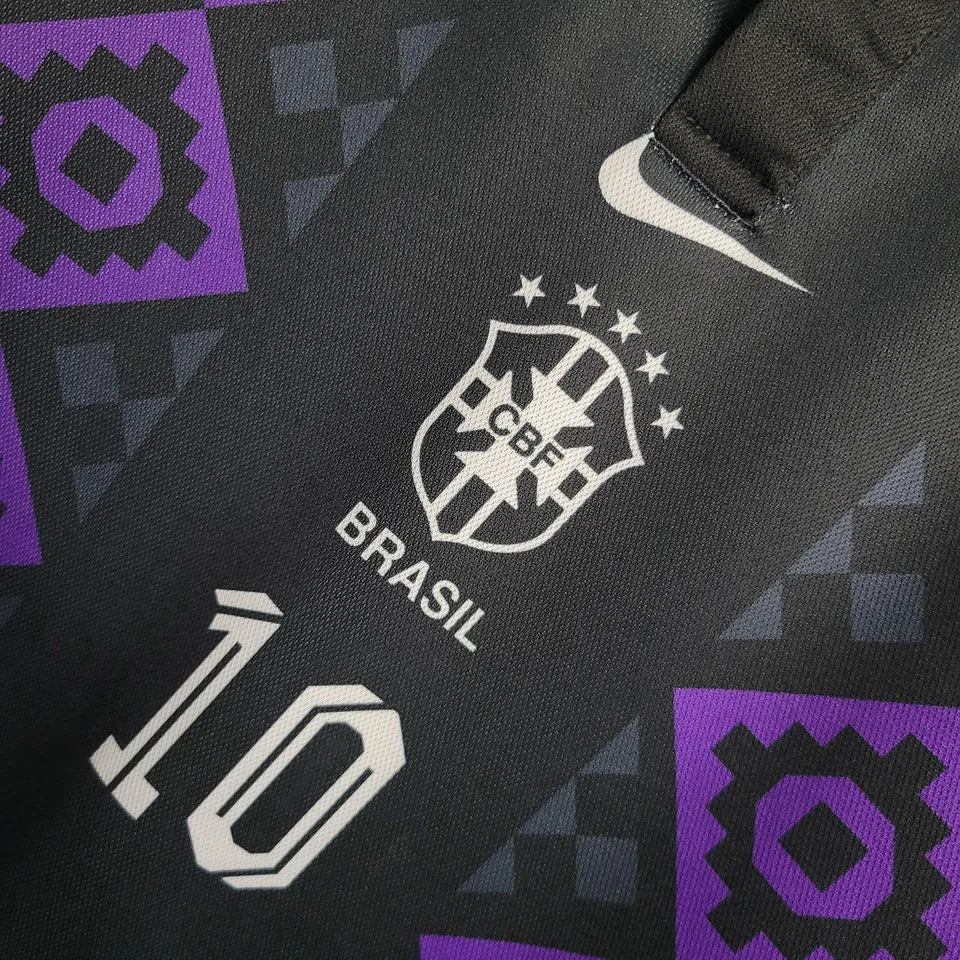 2023 Brazil Special Edition Black POLO Jersey Detail 2