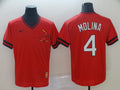 Men's St. Louis Cardinals Yadier Molina #4 Red Stitched Jerseys