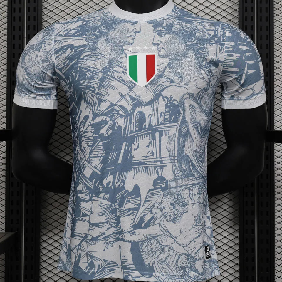 2025 Italy Grey Special Edition Player Version Soccer Jersey Front
