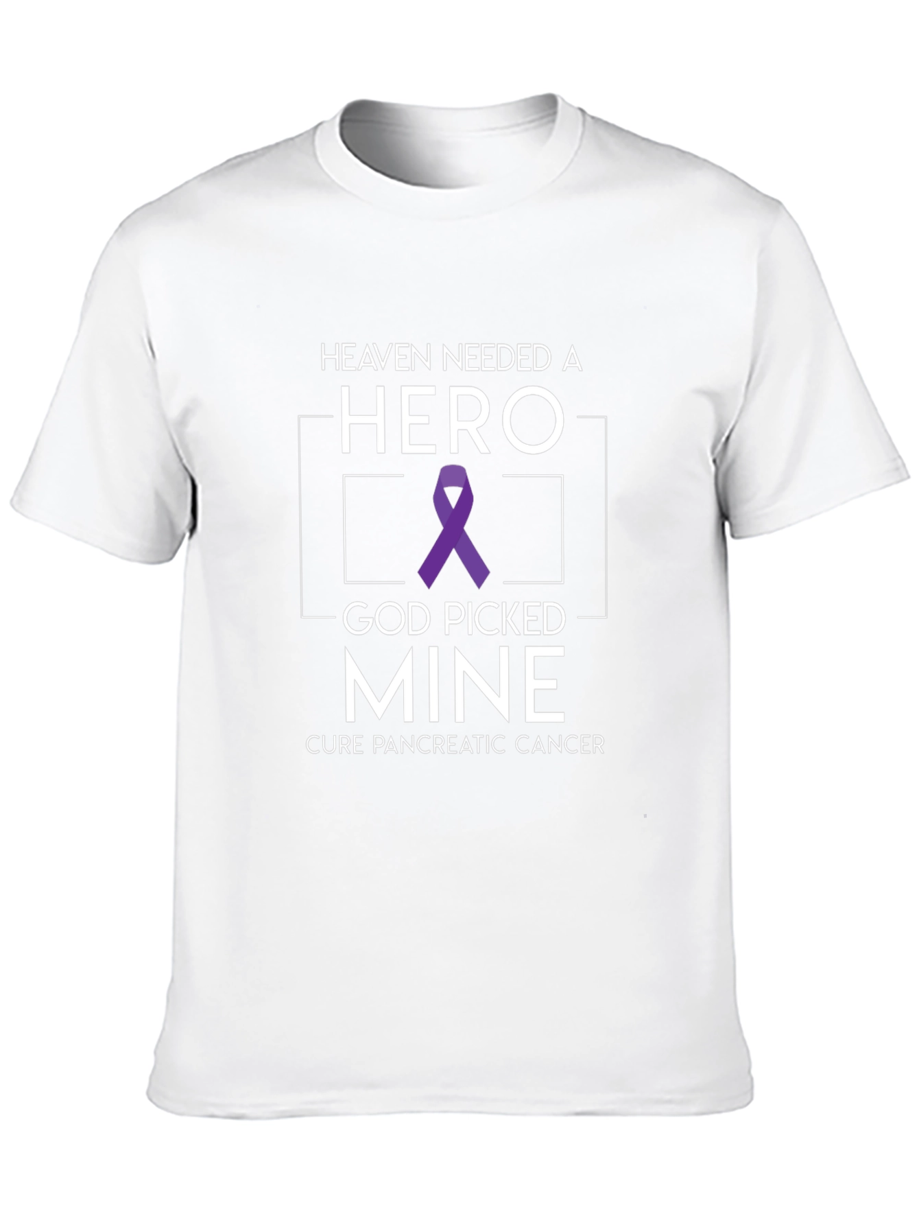 Pancreatic Cancer Awareness T-Shirt Heaven Needed a Hero