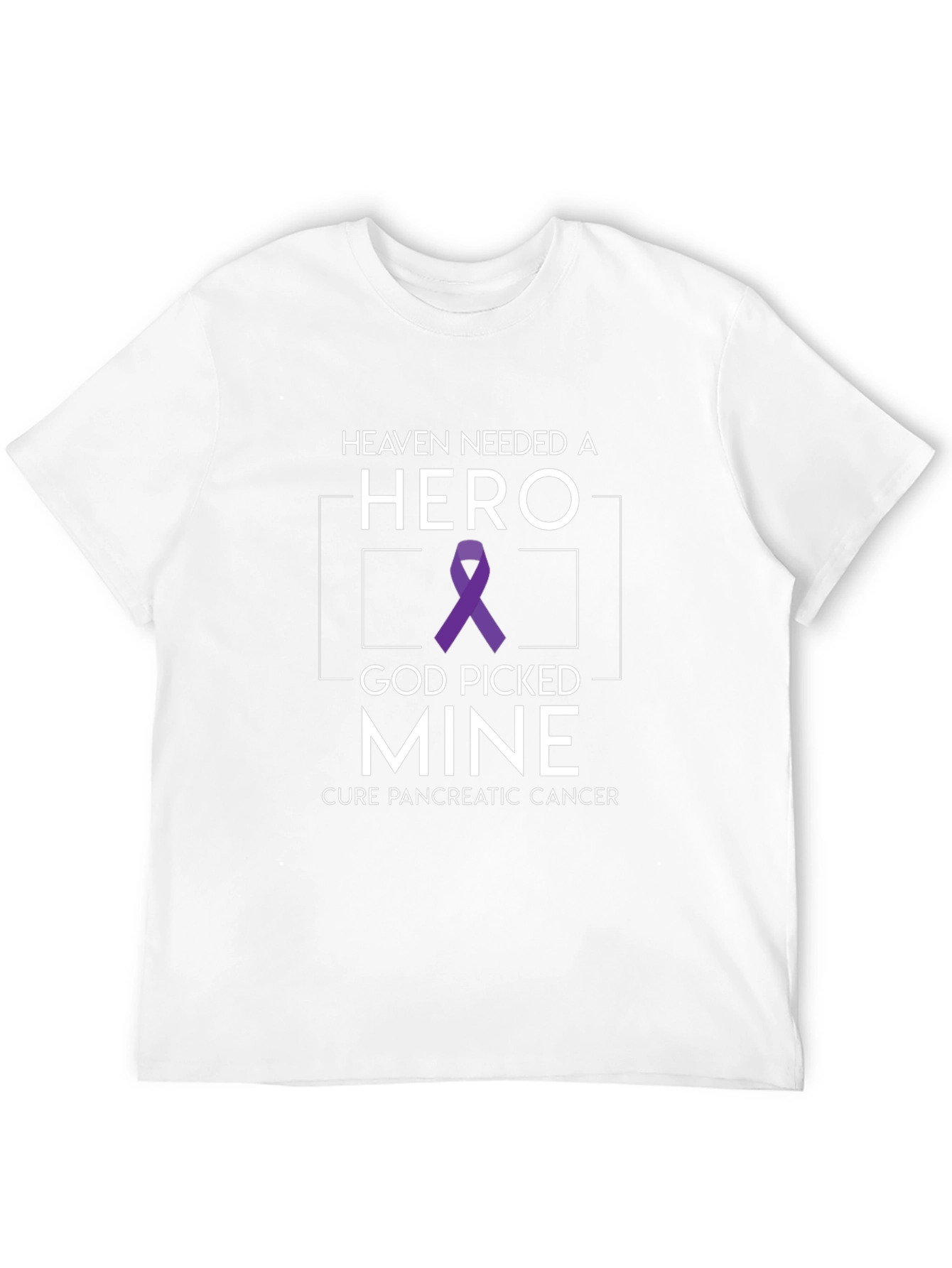Pancreatic Cancer Awareness T-Shirt Heaven Needed a Hero