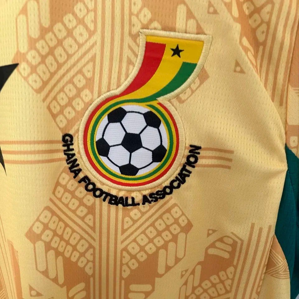 2026/27 Ghana Away Yellow Fans Soccer Jersey Detail 3