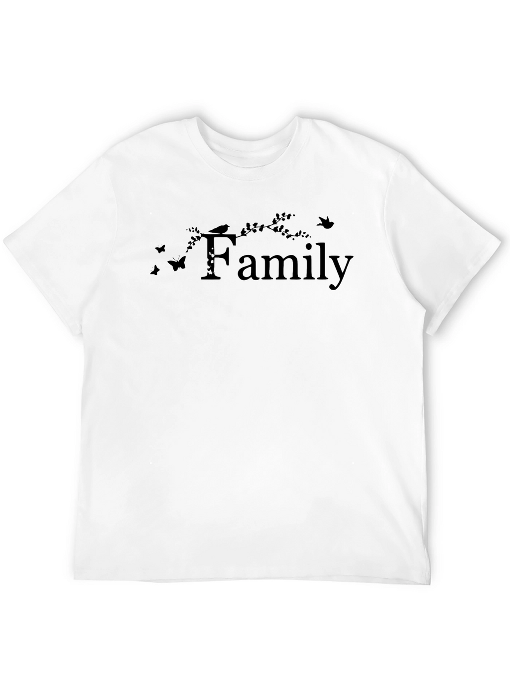 Family Graphic T-Shirt - Black