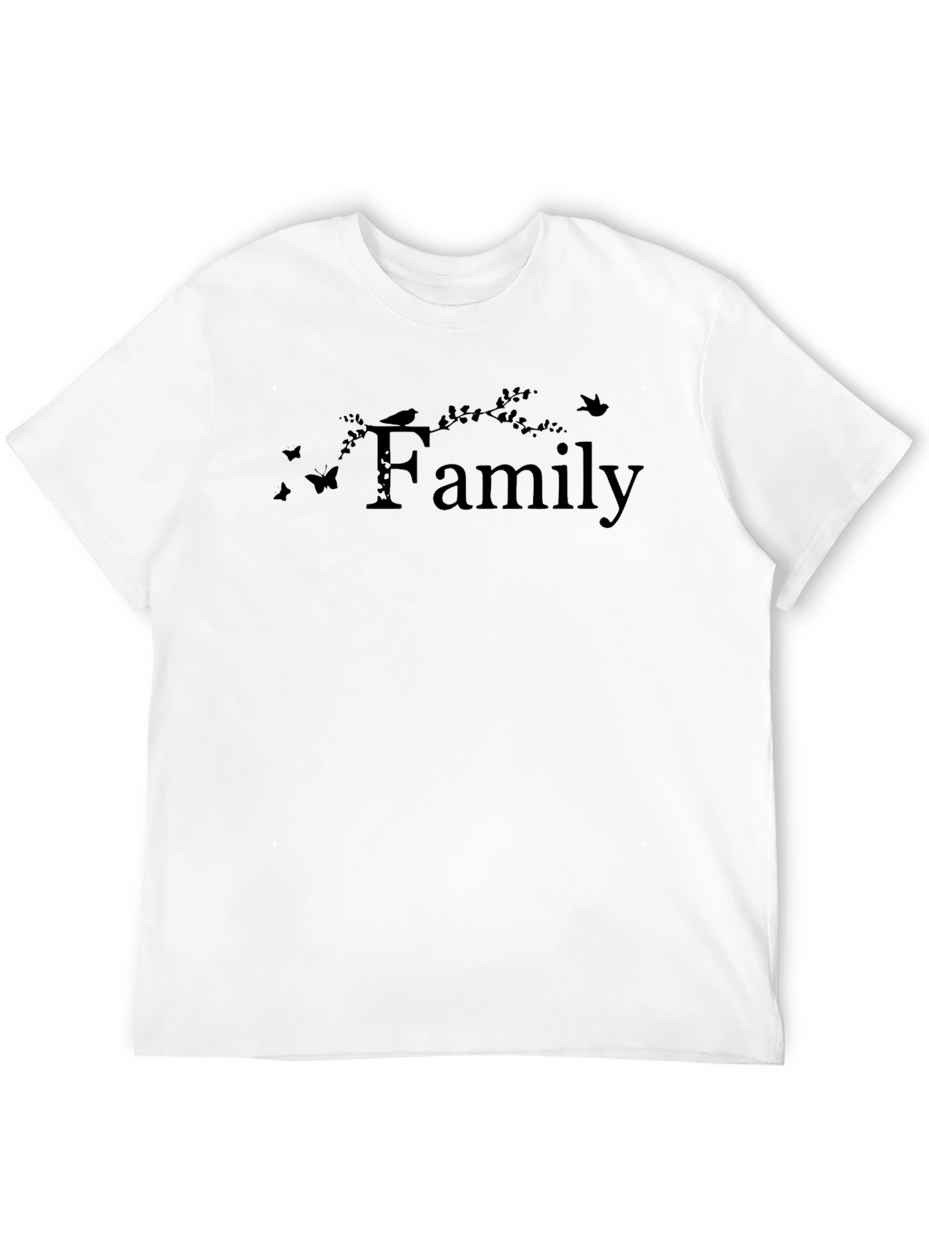 Family Graphic T-Shirt - Black