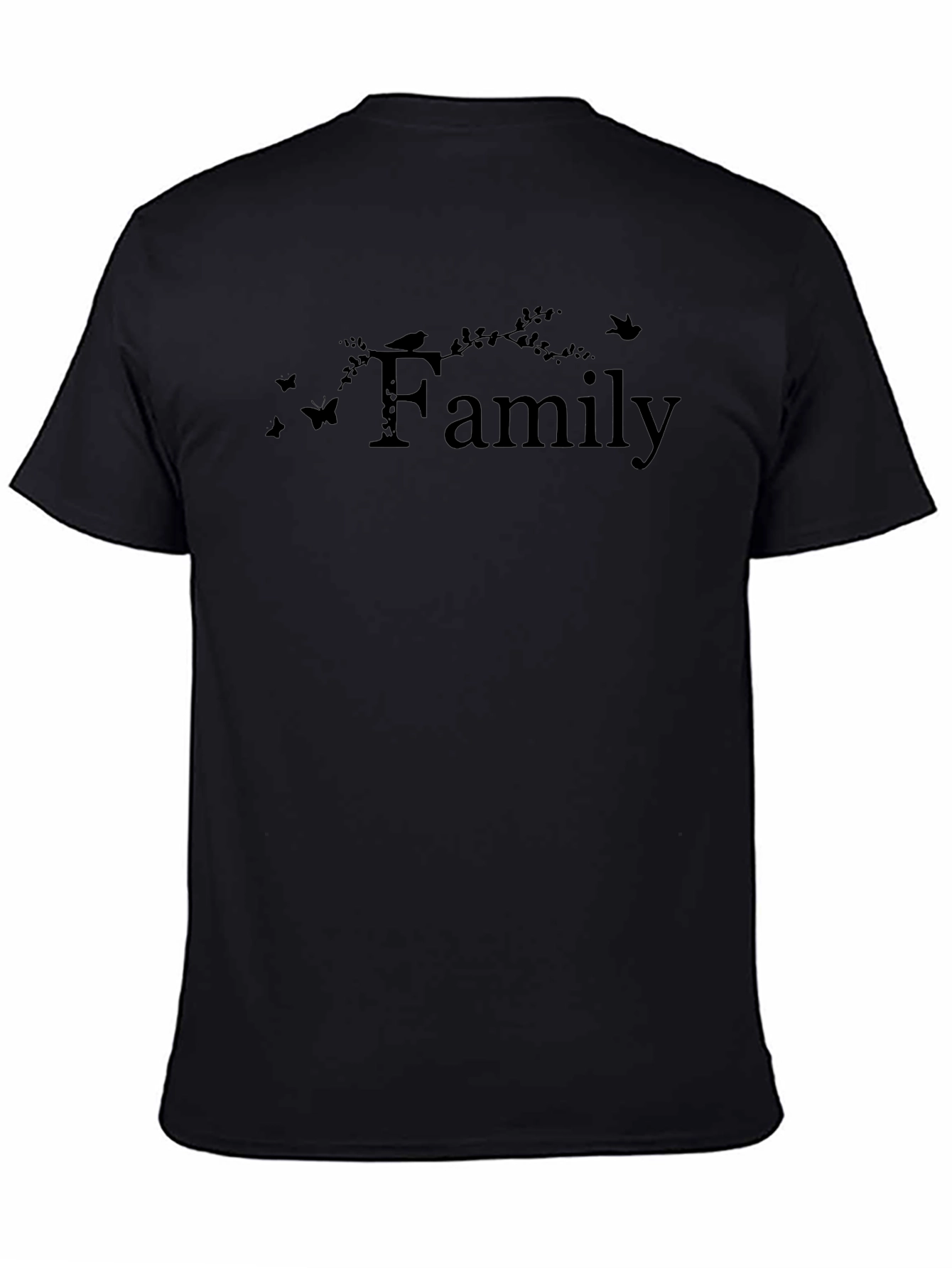 Family Graphic T-Shirt - Black