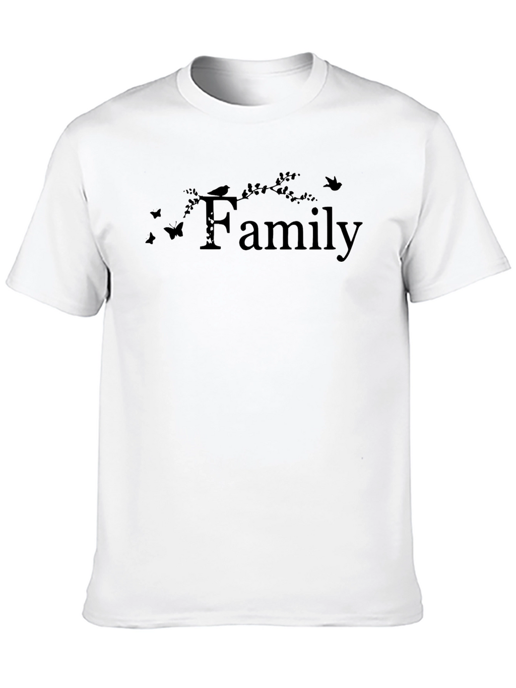 Family Graphic T-Shirt - Black