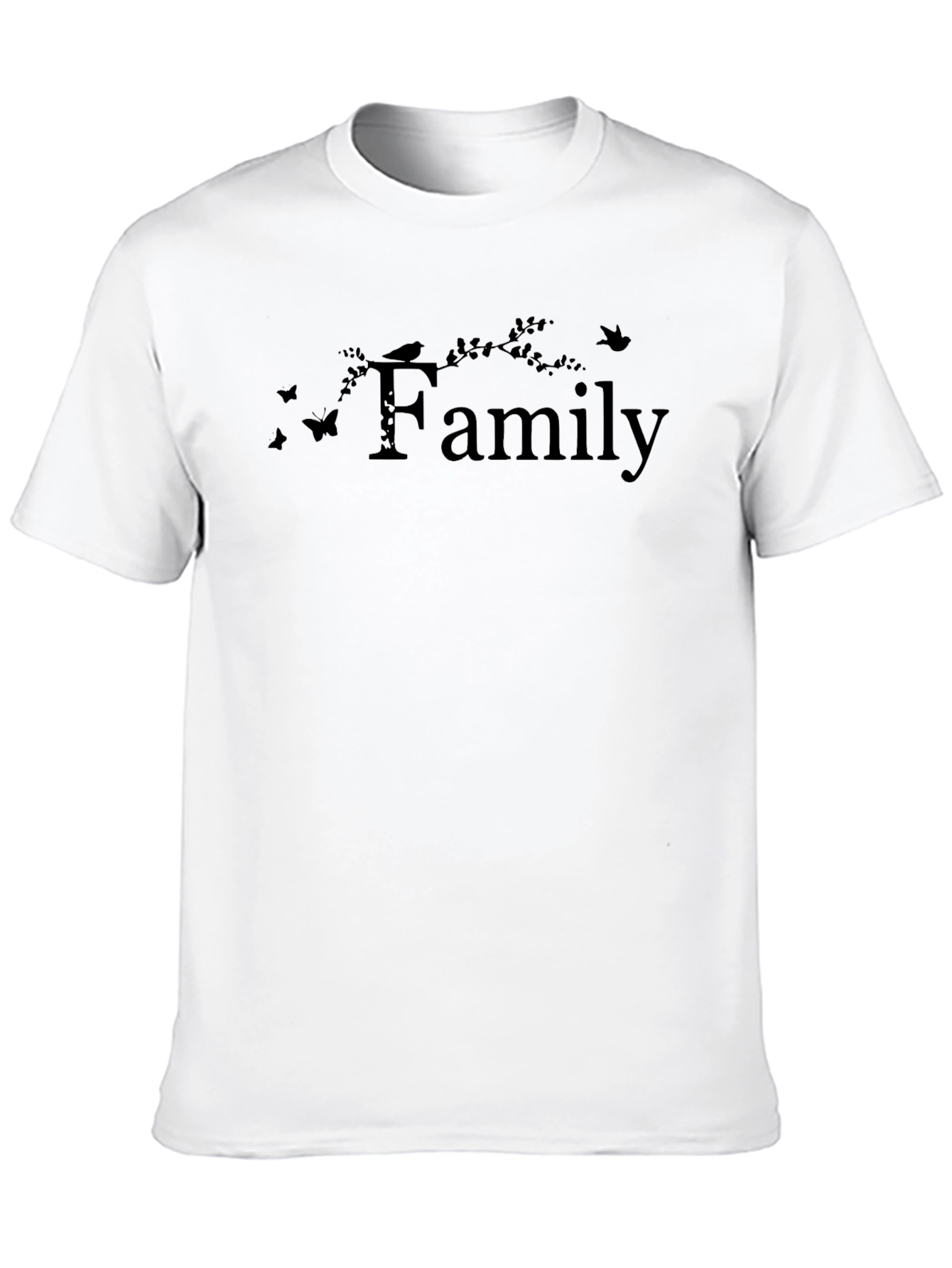 Family Graphic T-Shirt - Black