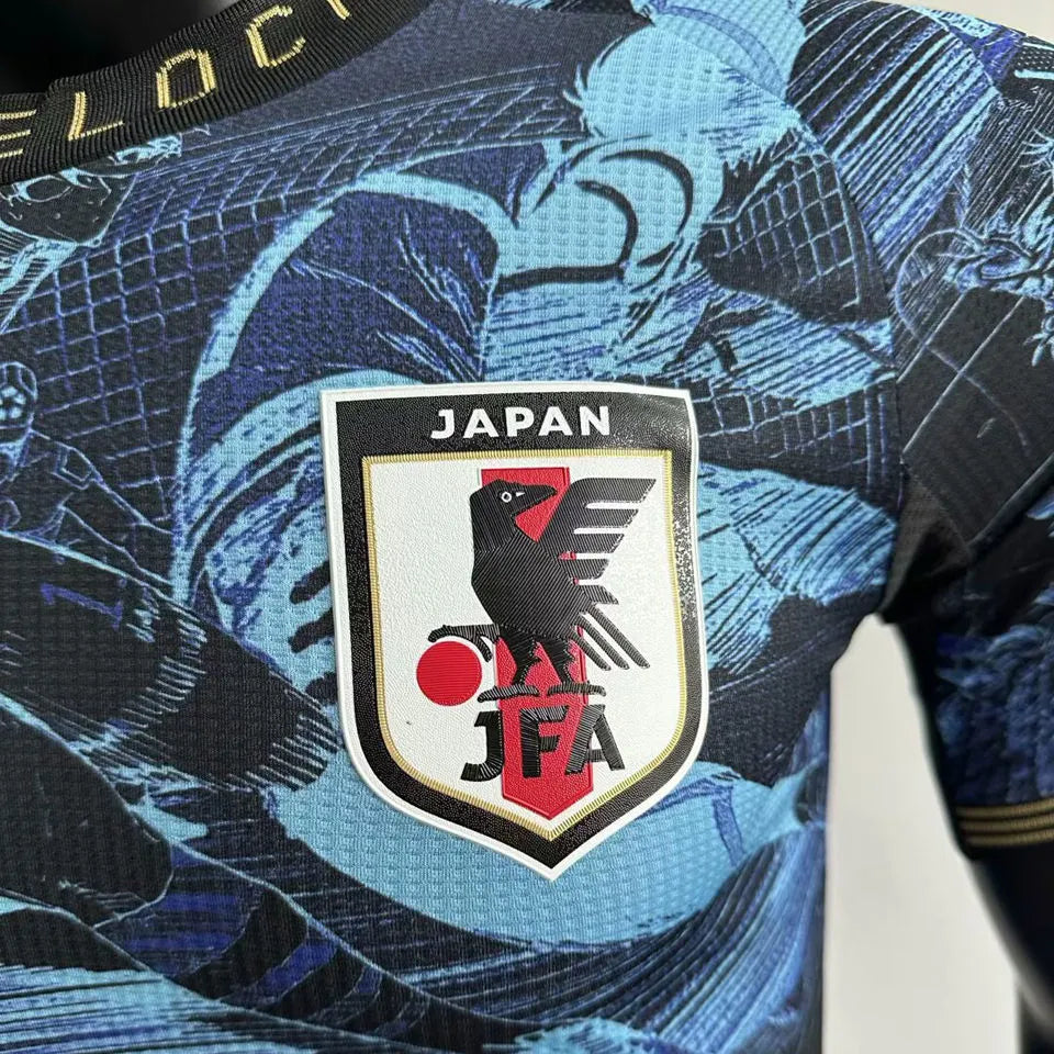 2025 Japan Y-3 Blue Player Version Jersey Detail 2