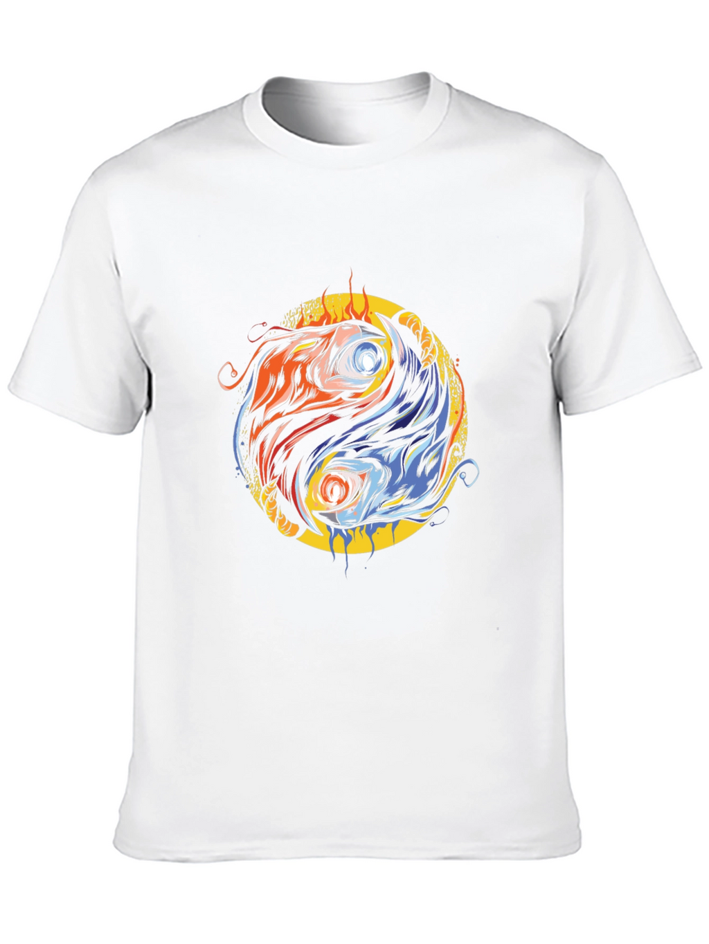 Yin Yang Fire & Ice Graphic Tee