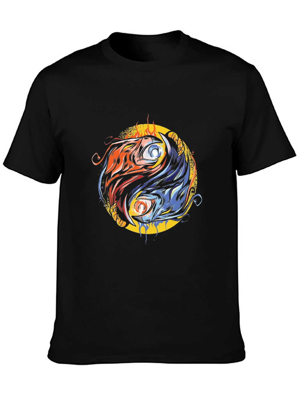 Yin Yang Fire & Ice Graphic Tee