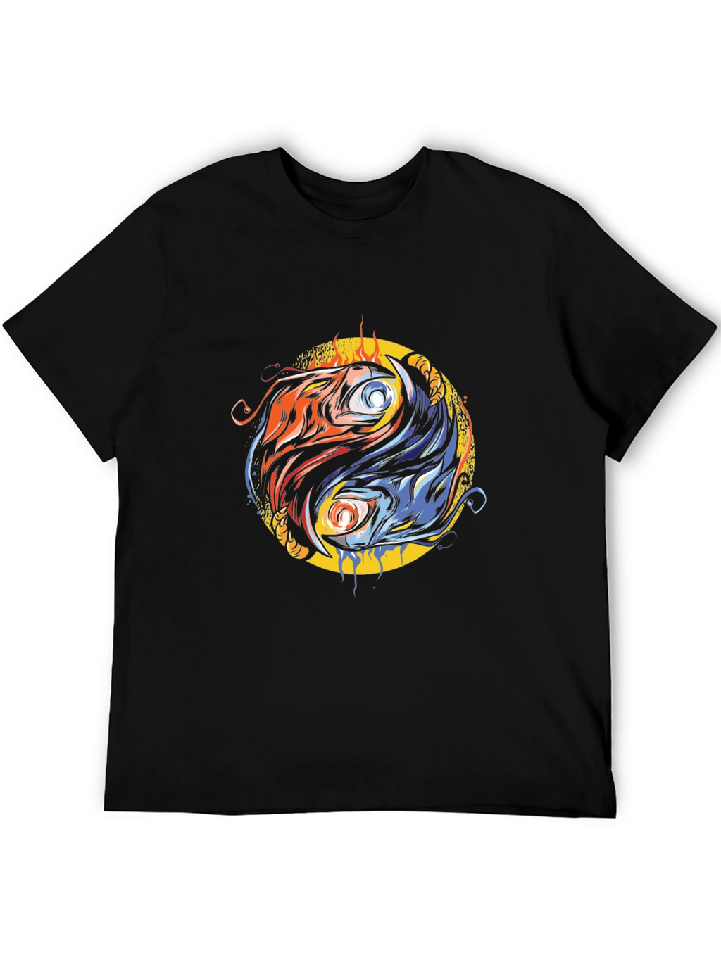 Yin Yang Fire & Ice Graphic Tee