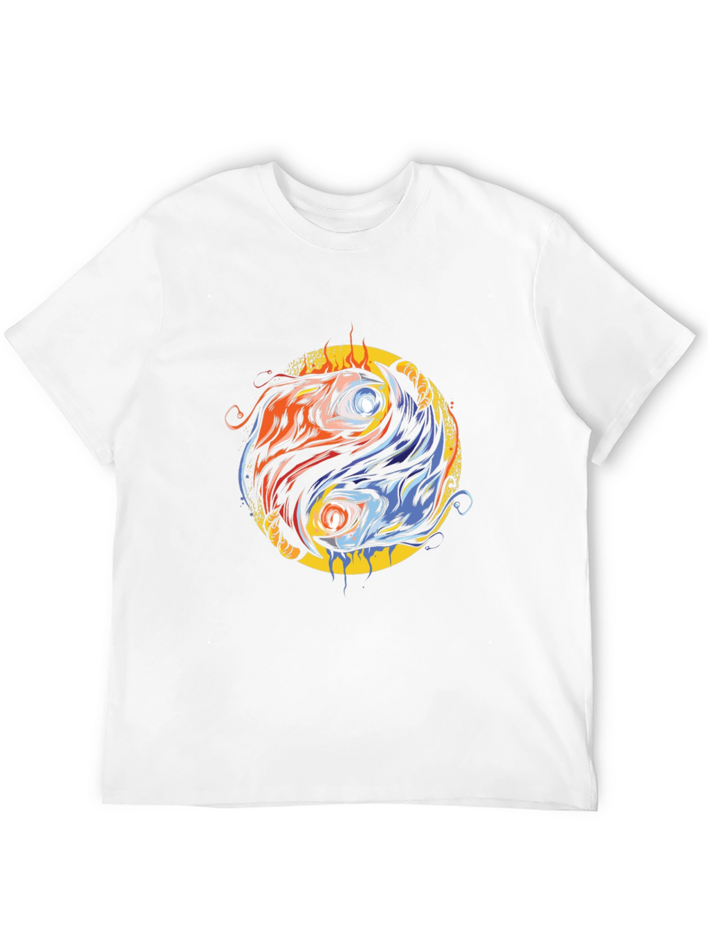 Yin Yang Fire & Ice Graphic Tee