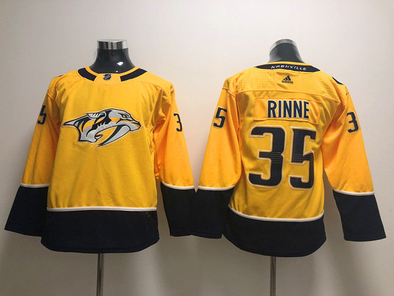 Men's Nashville Predators Pekka Rinne #35 Gold Home Breakaway Player Jerseys