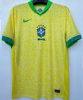 2024/25 Brazil 1:1 Quality Home Yellow Fans Jersey Front