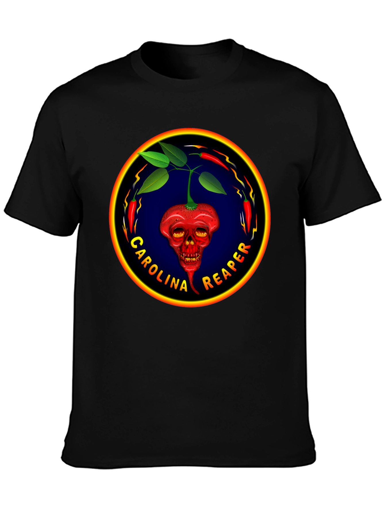 Carolina Reaper T-Shirt: Spicy Pepper Skull Design